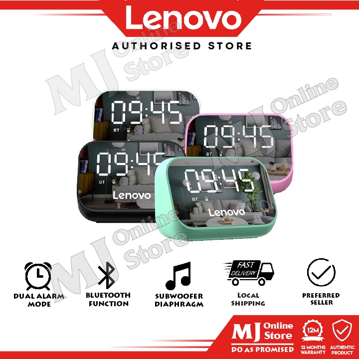 Lenovo TS13 Portable Bluetooth Wireless Speaker LED Alarm clock (NEW