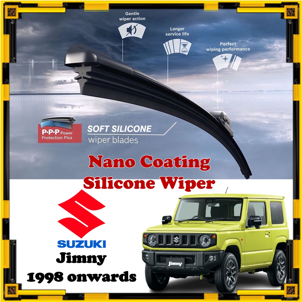 Suzuki Jimny Nano Coating Soft Silicone Car Wiper Blades 1 Pair / Pengelap ( 1998 onwards