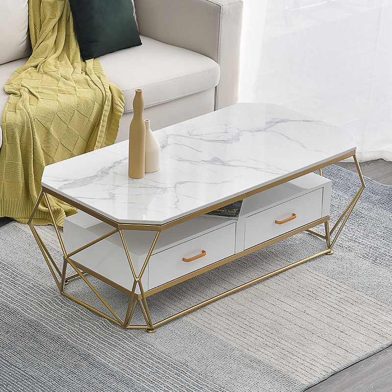 Scandinavian Coffee Table Nordic Luxury Meja Kopi Modern Marble Coffee