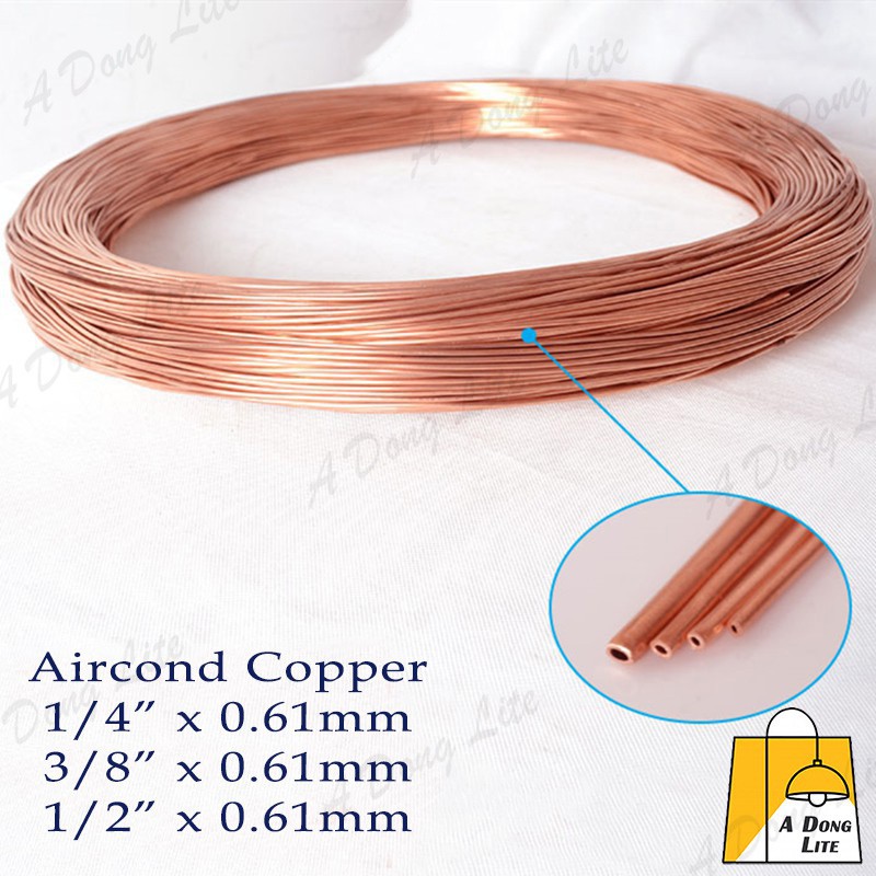 Loose CutFeet] Aircon Copper Pipe 1/4 , 3/8 4/8 (1/2), 5/8 Inch X 0