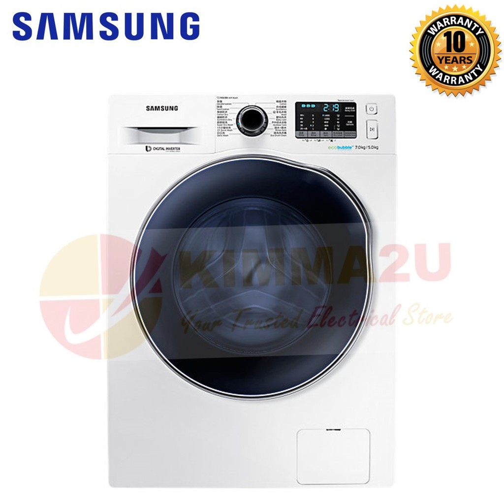 SAMSUNG WD70J5410AW 7KG/5KG FRONT LOAD WASHER DRYER w DIGITAL INVERTER