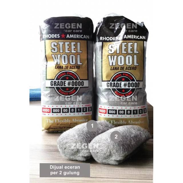Steel WOOL 00000 SUPER FINE GRADE RHODES AMERICAN PER 2 Roll) Shopee