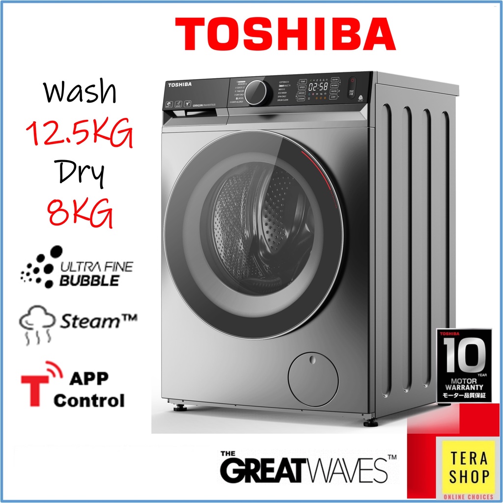 Toshiba BM135GF4M 12.5KG Wash / 8KG Dry Washing Machine Washer Dryer