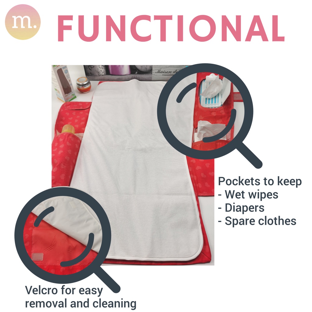 Baby Portable Changing Mat Multifunctional Travel Size Diaper Changing