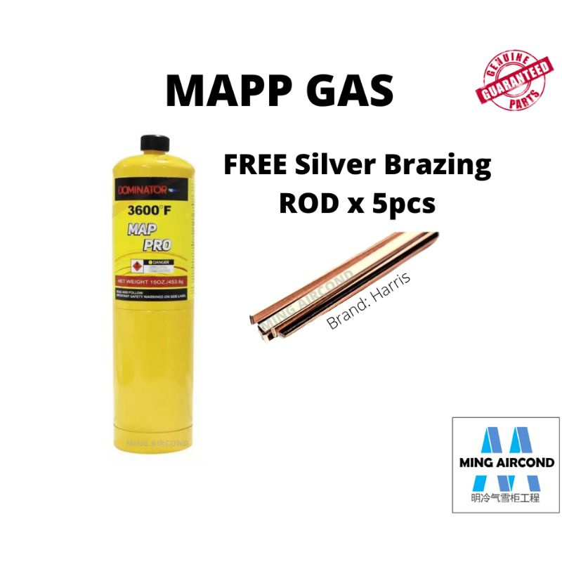 WELDING, SOLDERING & BRAZING MAPP GAS MAP PRO 14.1oz (400g) + FREE