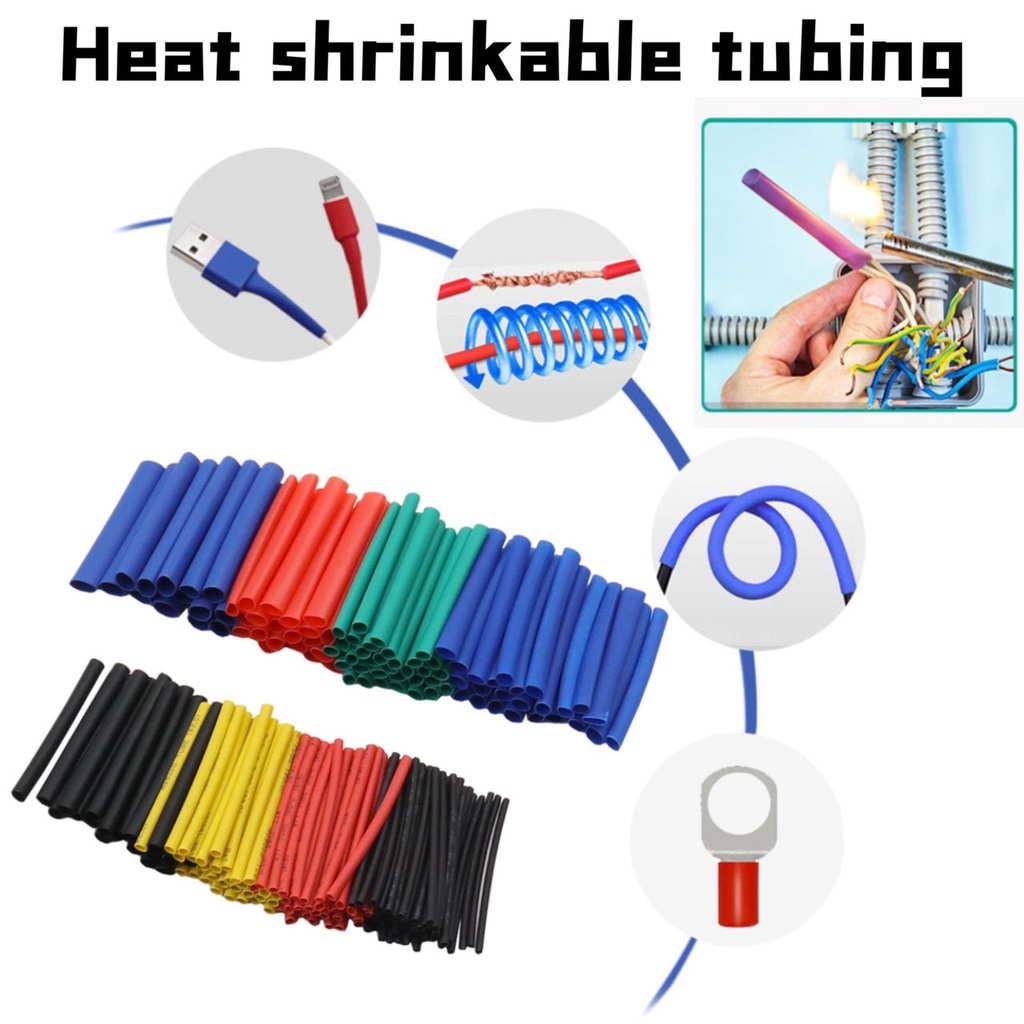 SF_ 164pcs Heat Shrink Insulation Shrinkable Tubing Wire Cable Tube