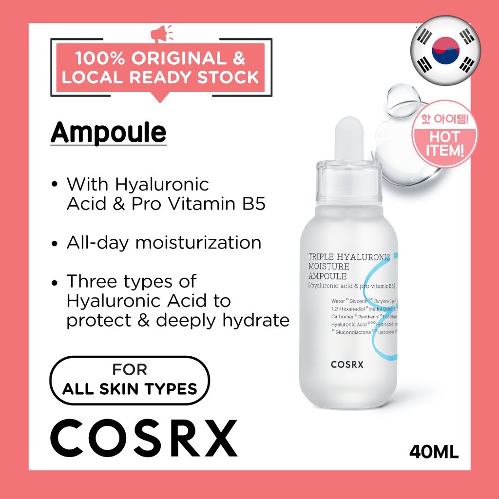 COSRX Hydrium Triple Hyaluronic Moisture Ampoule 40ml Hyaluronic Acid