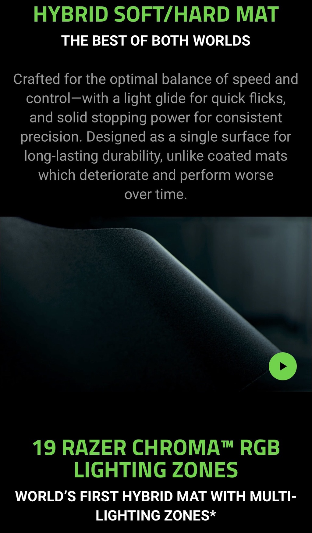 Razer Strider Chroma - Hybrid Mouse Mat with Razer Chroma™ RGB | Shopee