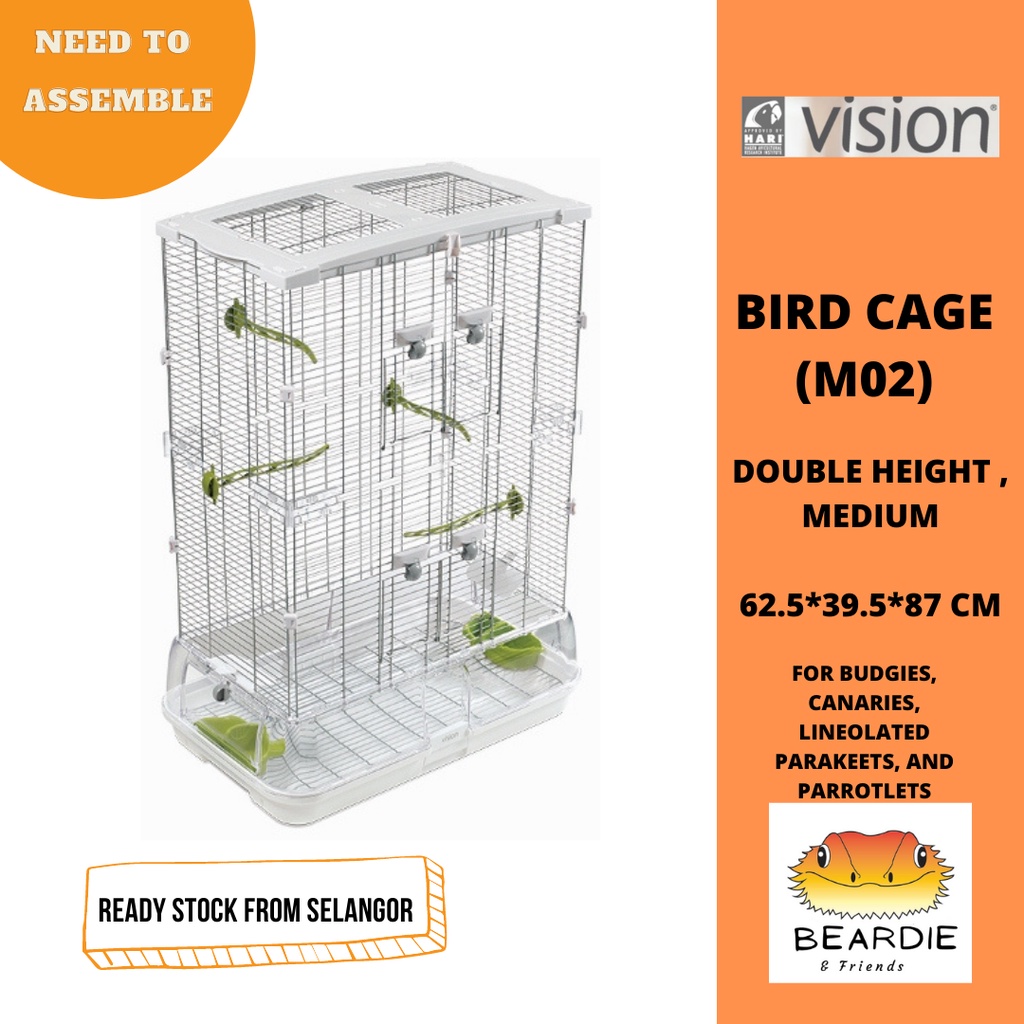 VISION BIRD CAGE M02 DOUBLE HEIGHT MEDIUM FOR SUGAR GLIDER BUDGIES