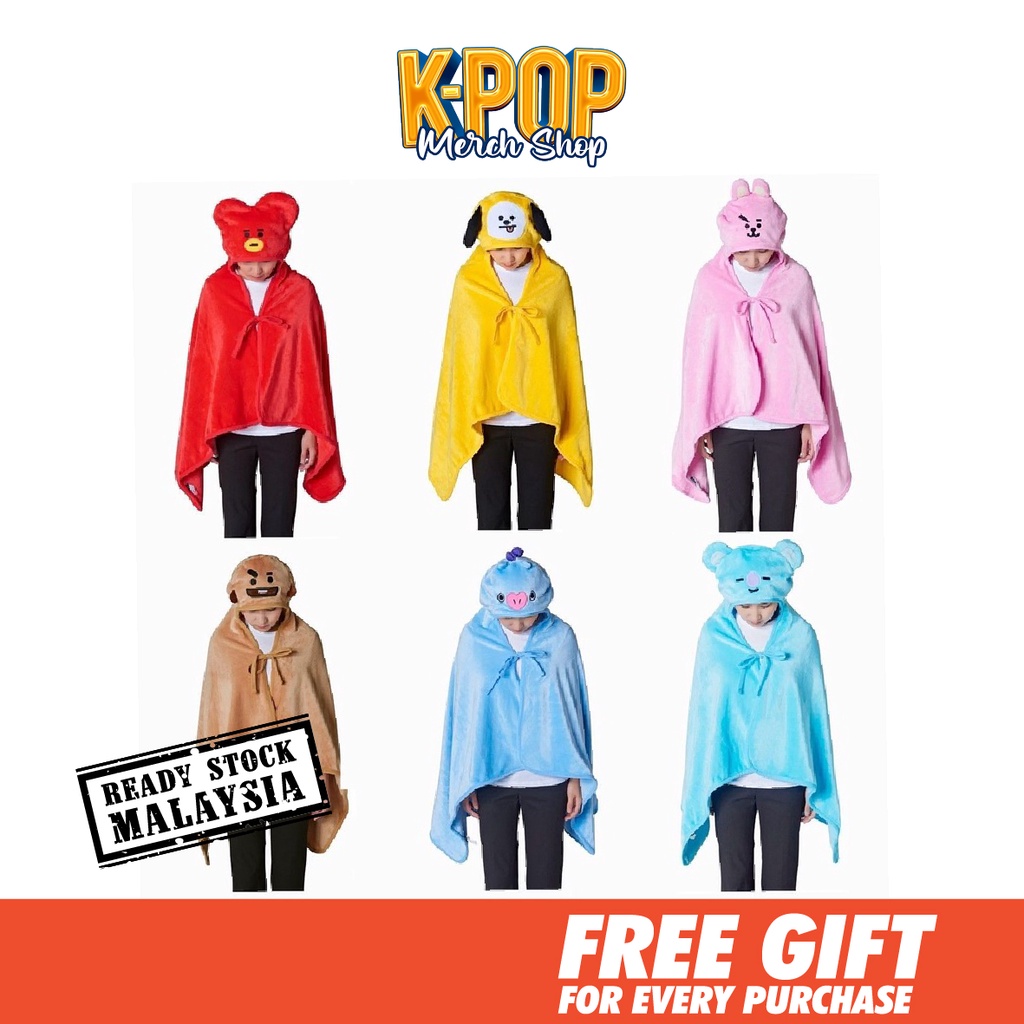 BTS Kpop Merch Seventeen Hoodie Blanket Hood Merchandise Photocard Lomo