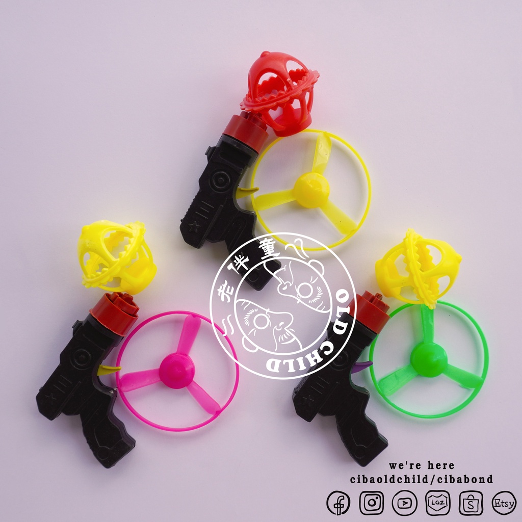 CLEARANCE SALE 🚁Mini Flying Disc & Ball Gun TOYS 🚁 1 SET = GUN + FLYING