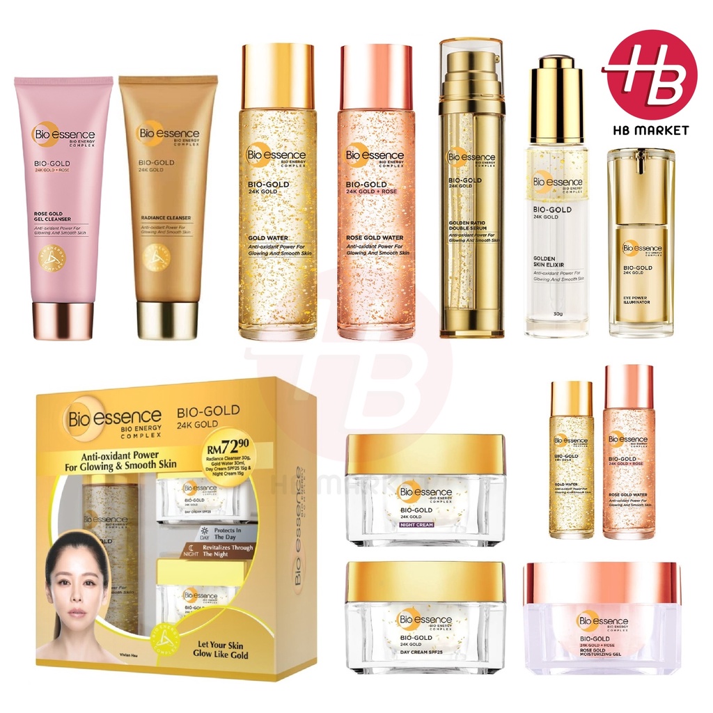BioEssence 24K Gold Water 150ml Gold Rose Water 30ml 100ml
