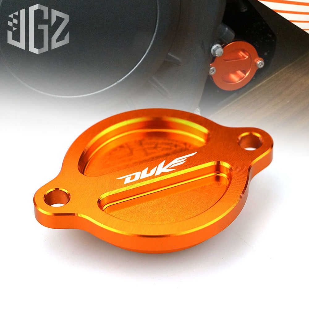 Orange Motorcycle Accessory CNC Engine Filter Oil Cap Fluid Cover For