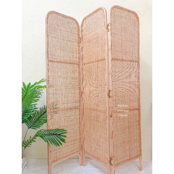 (Rattanvintage) 🔥 SQUARE WEBBING Rattan Divider Room Divider Korean Style Divider Home