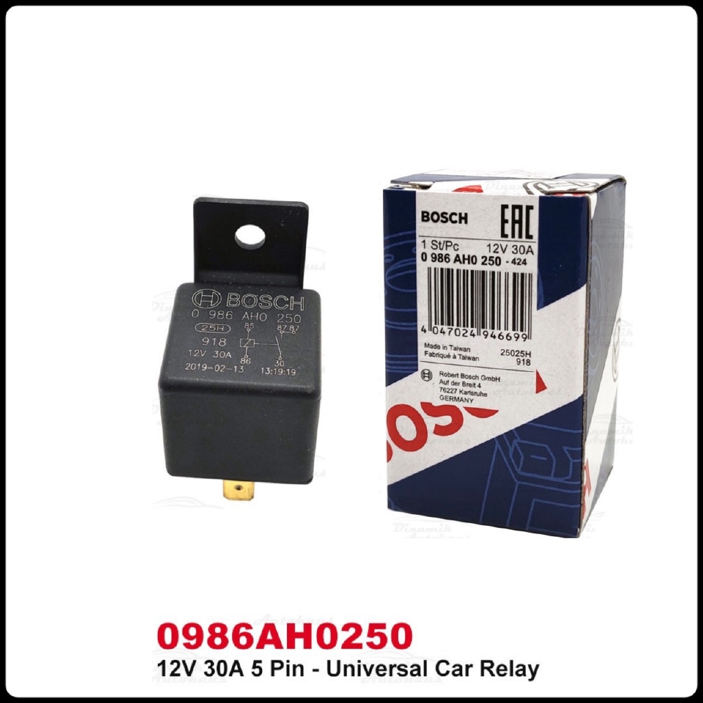 Universal Automotive Car Relay 12V 30A / 20A 5 Pin Bosch Relay