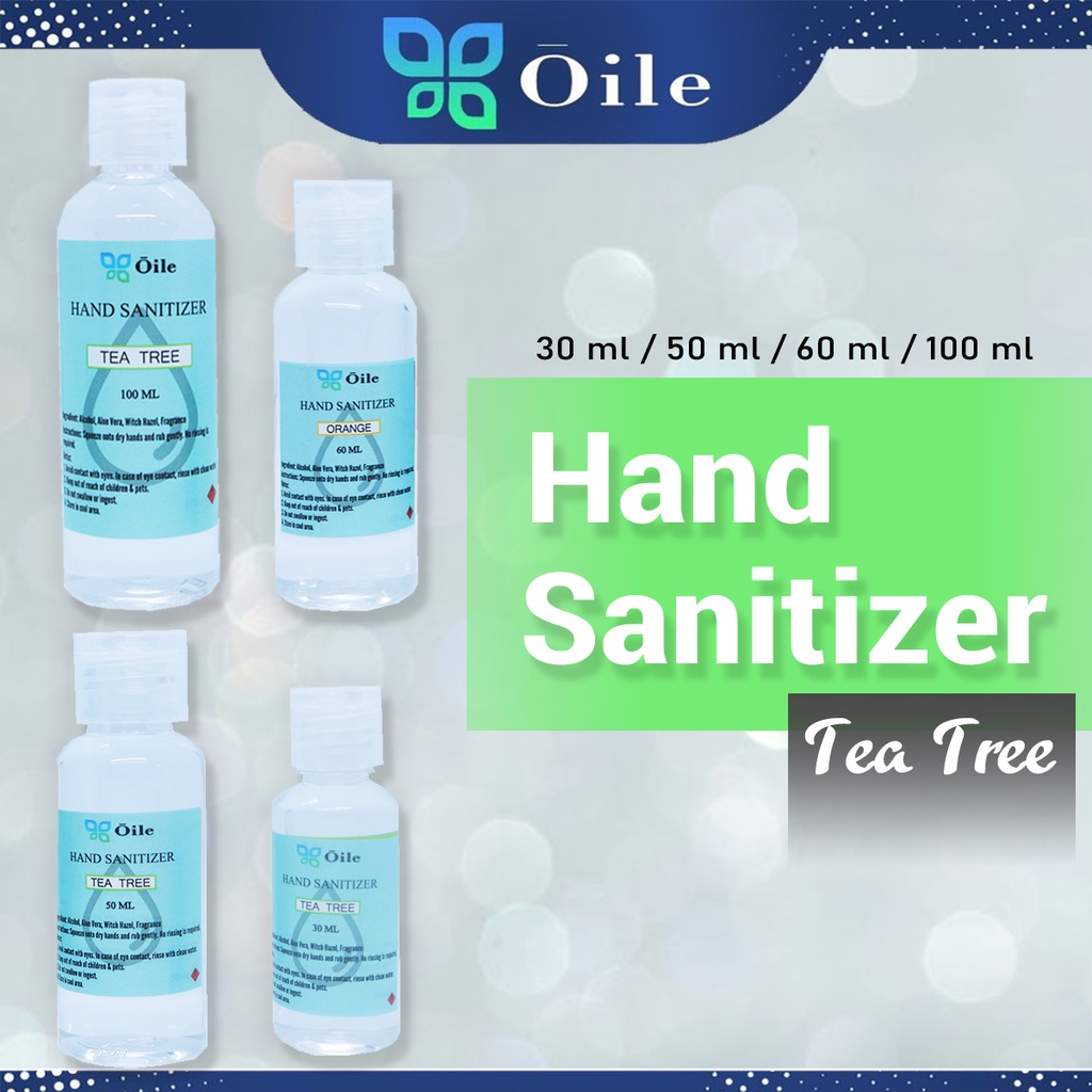 TEA TREE Hand Sanitizer Liquid Gel Sanitiser 70 Alcohol Scented