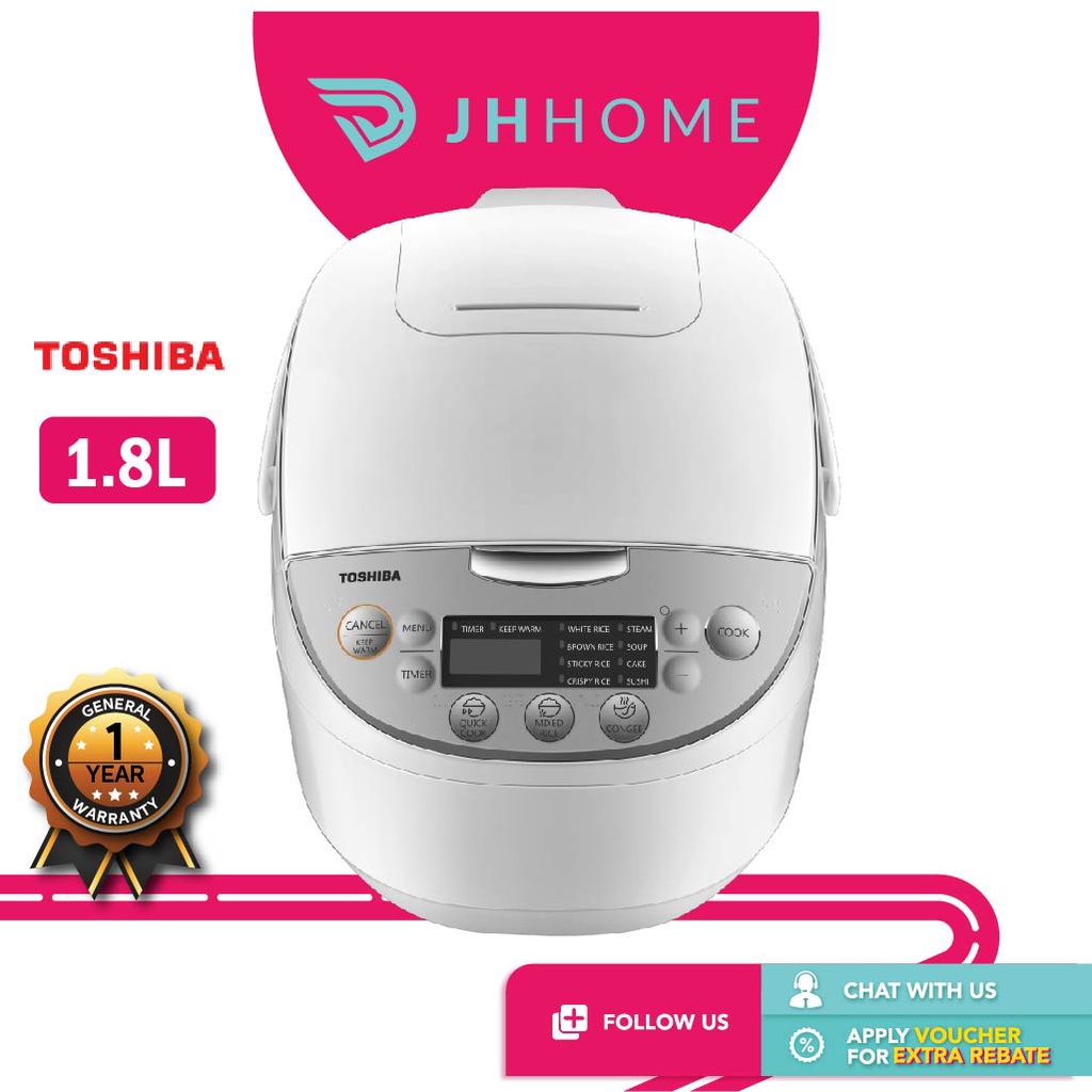 Toshiba 1.8L Digital Rice Cooker Honatsukama 2.2mm Non Stick Pot 11