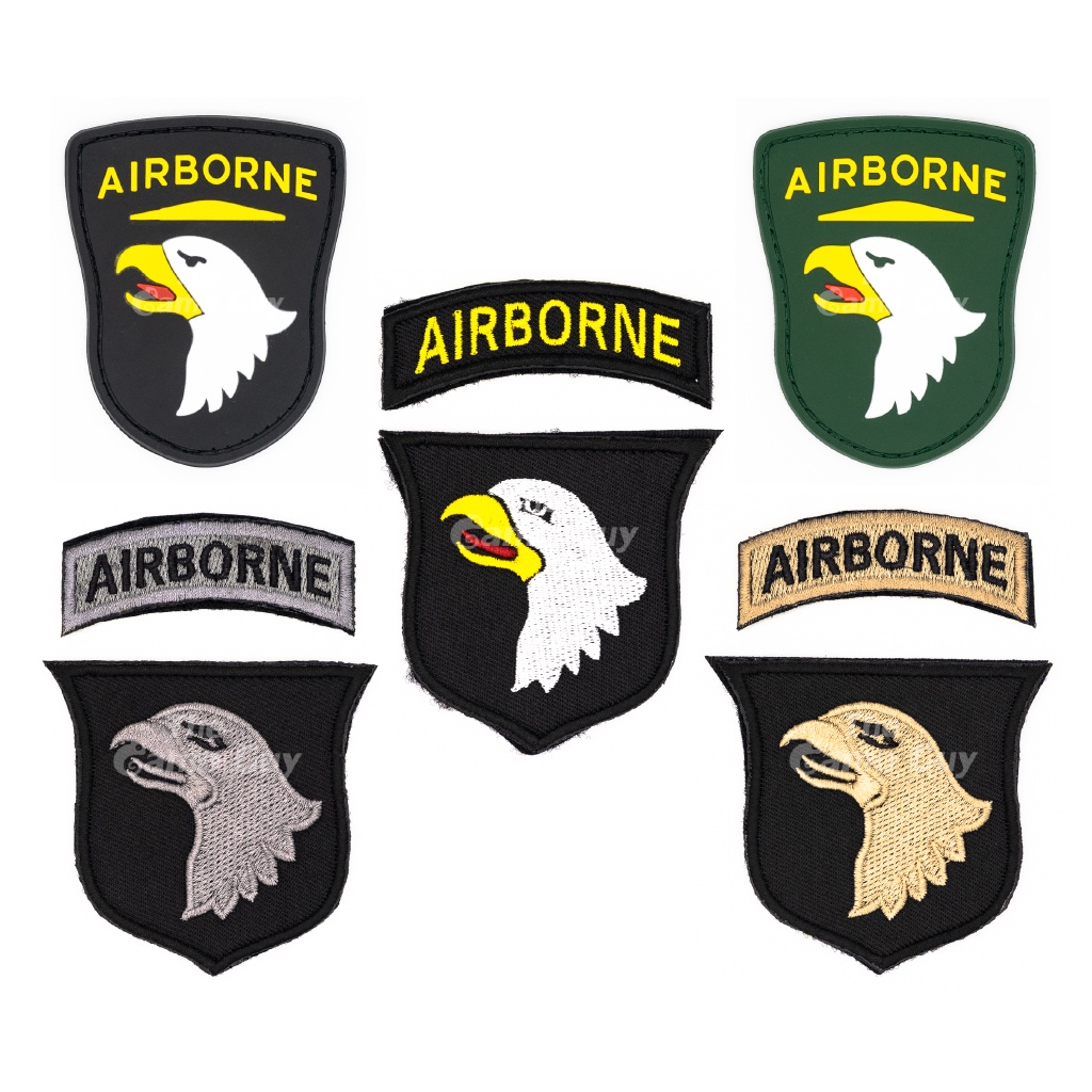 Airborne Eagle Army Military Badge PVC Embroidery Morale Patch SelfAdhesive Velcro Tape