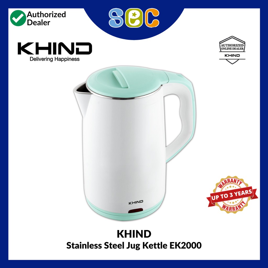 KHIND 2.0L Stainless Steel Jug Kettle (EK2000) Shopee Malaysia