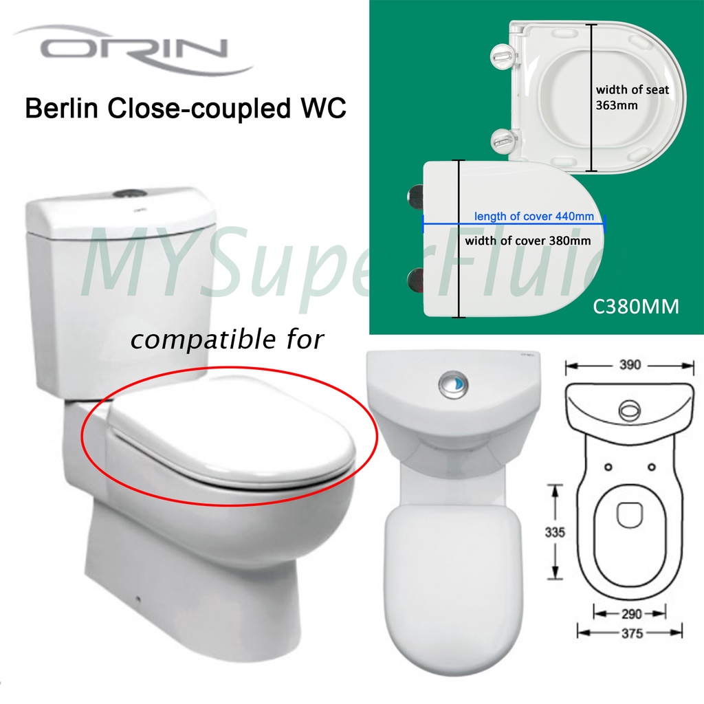 Orin Berlin / Manchester Toilet Seat Cover Replacement & Compatible