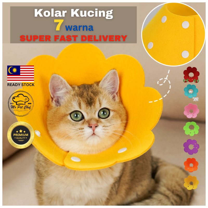 Cat Collar Cone Pet Elizabeth Collar Cat Neck Colar Kolar Kucing Sakit