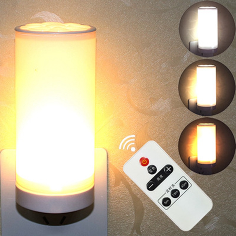 Remote Control Led Night Light Bedside Lamp with Controller Dimmable