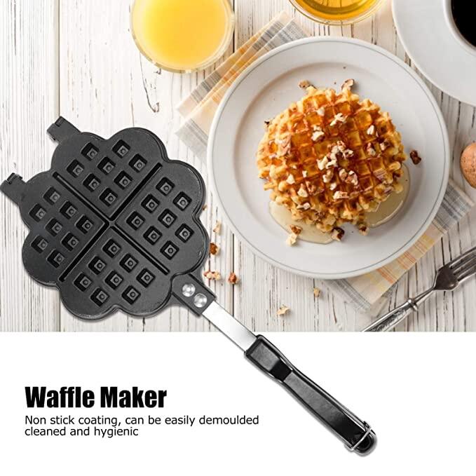 NonStick Waffle Maker Pan Maker Heart Shape Household Kitchen Gas Non