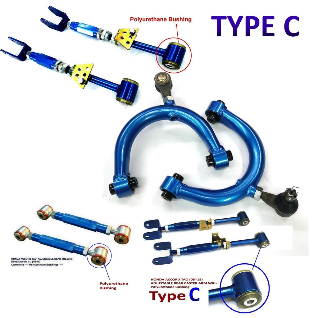 Honda Accord TAO/T2A 20082017(8th & 9th Generation) Front/Rear ADJUSTABLE CAMBER CASTER AND TOE