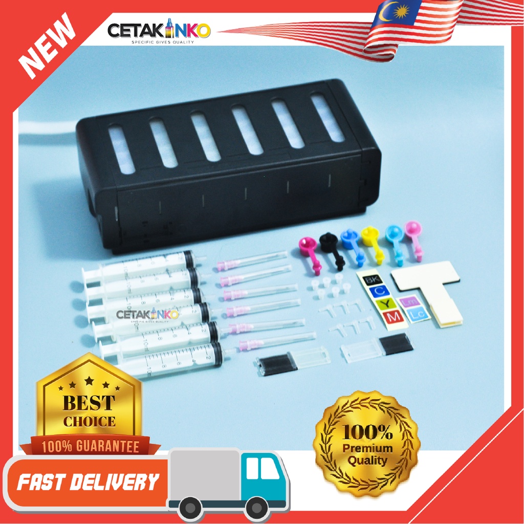 6 COLOR CISS TANK CONTINUOUS INK SUPPLY SYSTEM FOR INKJET PRINTER INK