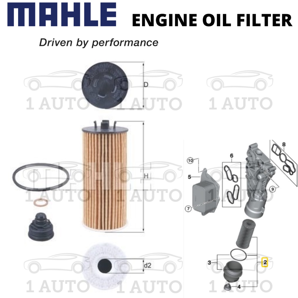 MAHLE GERMANY ENGINE OIL FILTER BMW X1 F48 18i 20i F45 F46 218i MINI