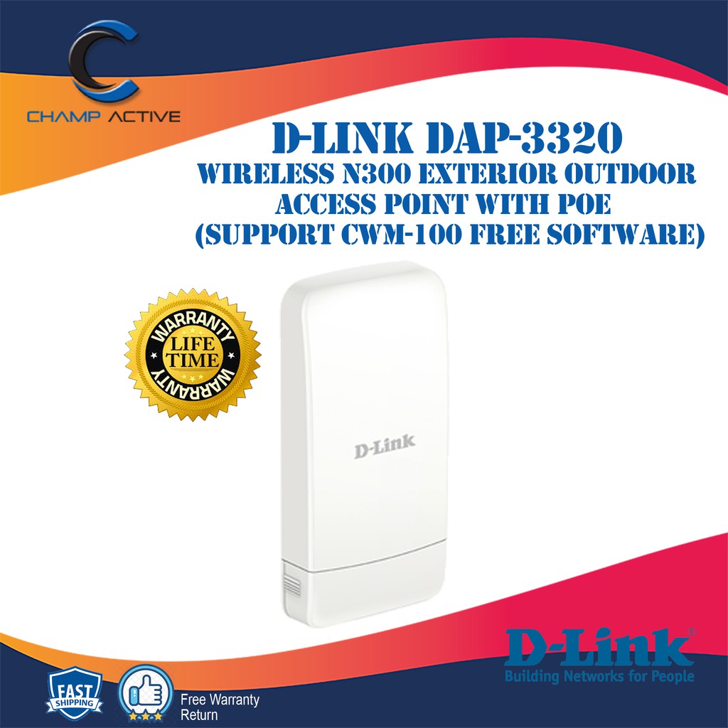 DLINK DAP3320 Wireless N300 Exterior Outdoor Access Point with POE