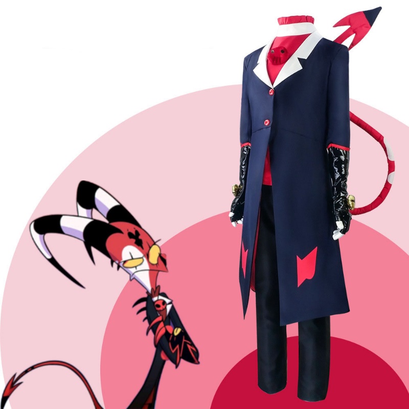 Hazbin Cosplay Hotel Moxxie Costume Helluva Boss Uniform Suit Men Women