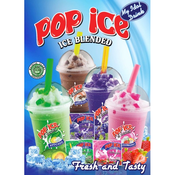Pop Ice ES Blender Aneka rasa Shake Powder 1pcs Box (5 pcs) Shopee