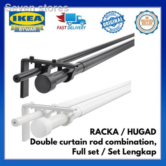 IKEA RACKA HUGAD Double curtain rod combination Langsir dengan