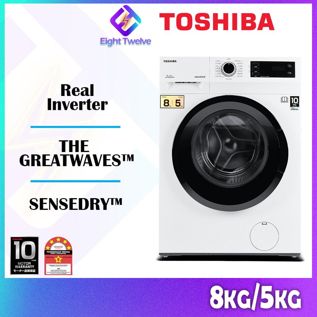 Toshiba Washer&Dryer 2in1 8KG Washer & 5KG Dryer TWDBK90S2M Shopee