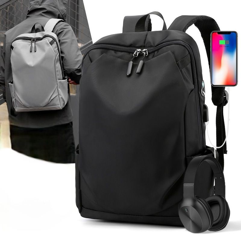 Laptop backpack waterproof school bag USB charging port bag beg galas