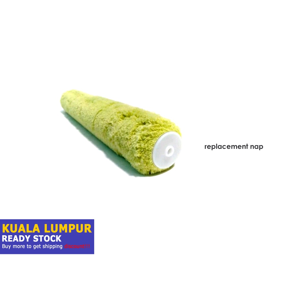 Set of 18" Handle + Green 18mm Nap Roller Paint for Wall Finish