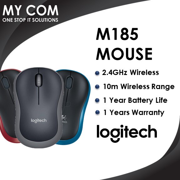 Logitech M185 Wireless Mouse | Shopee Malaysia