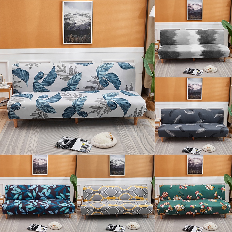 3/4 Seater Elastic Sofa Bed Cover No Arm Rest Stretch Slipcovers