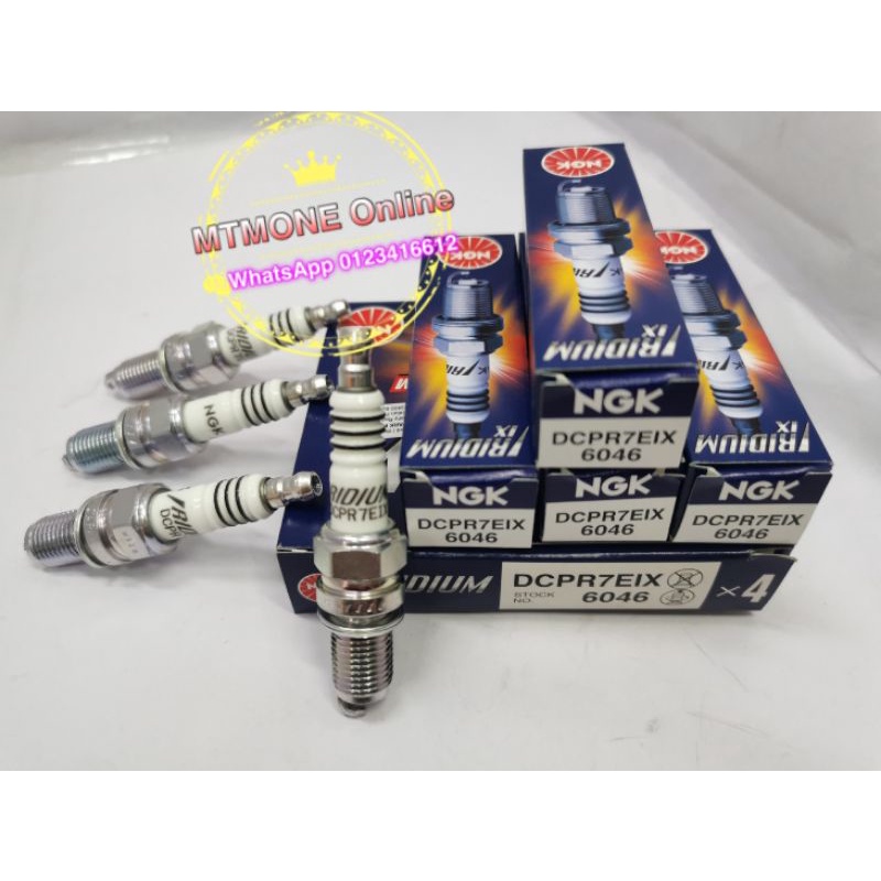 (100 Original NGK) Perodua Alza/Myvi 20072017 DCPR7EIX IRIDIUM IX Spark Plugs NGK (1set 4pcs