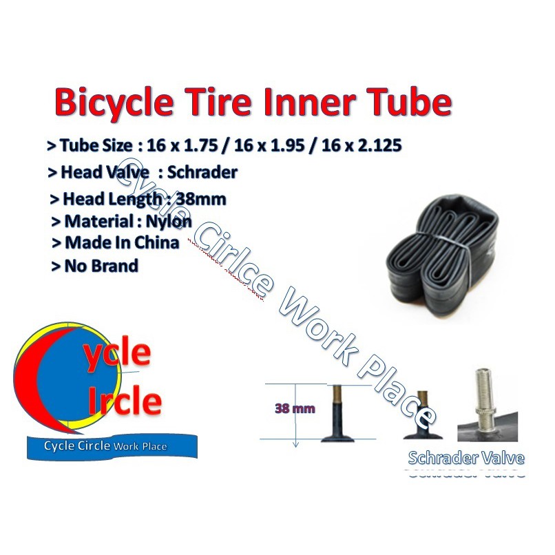 Bicycle Tire Inner Tube 16 x 1.75/2.125(305)(ReadyStock) Shopee Malaysia