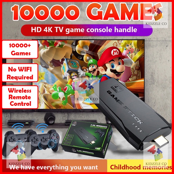 Portable 4K TV Video Game Console 2.4G Wireless Controller Family Game
