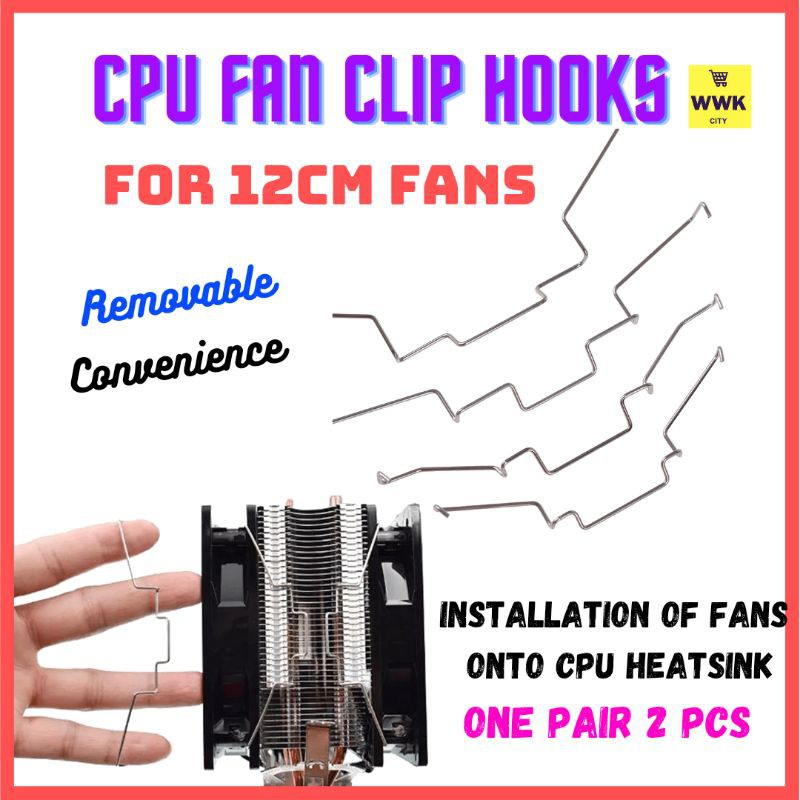 CPU Fan Clip Hooks for installation CPU Fan on Heatsink Cooler Tower Shopee Malaysia