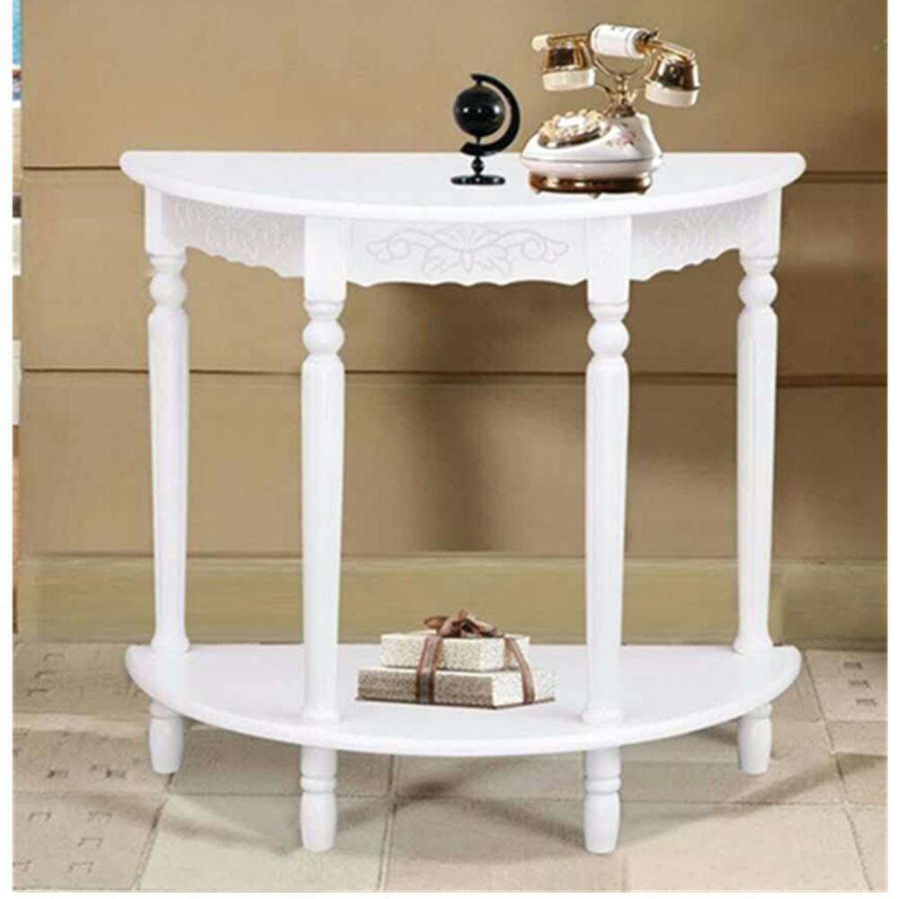 Dhome Half Moon Telephone Table (White) Shopee Malaysia