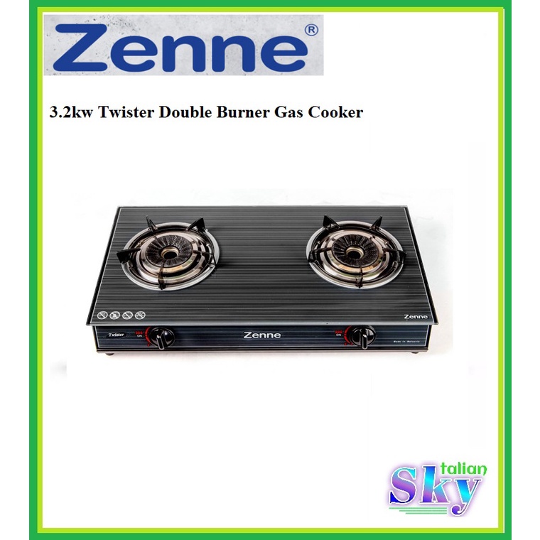 ZENNE DOUBLE BURNER TABLE TOP GAS COOKER GST211G Shopee Malaysia