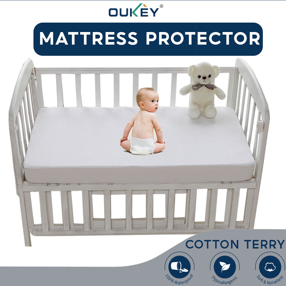 Crib Mattress Cover Baby Infant Waterproof Toddler Bed Cover Fitted