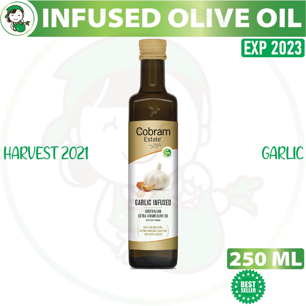 COBRAM ESTATE Extra Virgin Olive Oil Infused Garlic Flavour 1 BTL (250 ML) Shopee Malaysia