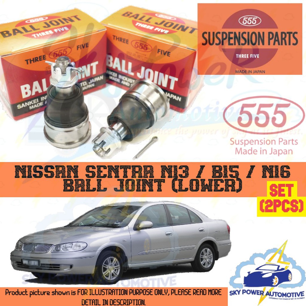 NISSAN SENTRA N13 / B15 / N16 555 JAPAN BRAND BALL JOINT (SET 2PCS