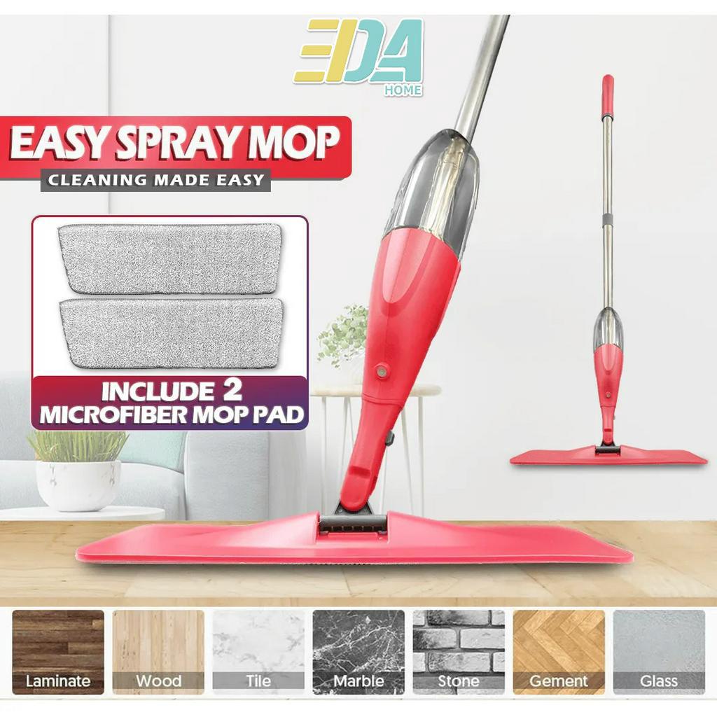 Easy Spray Mop with Microfiber Pad Mop mop Lantai NEW VERSION Shopee