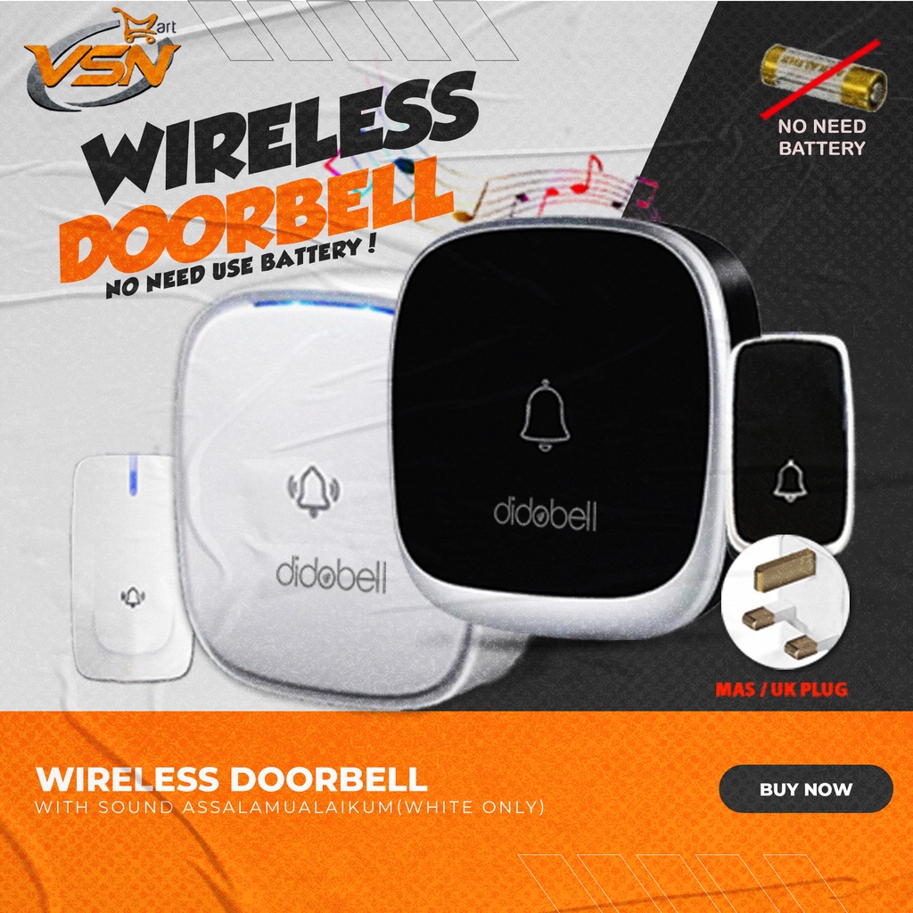 Waterproof Wireless Doorbell 300M Radius Security Alarm Smart Door Bell